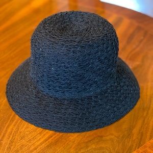 Nine West Black Woven Hat